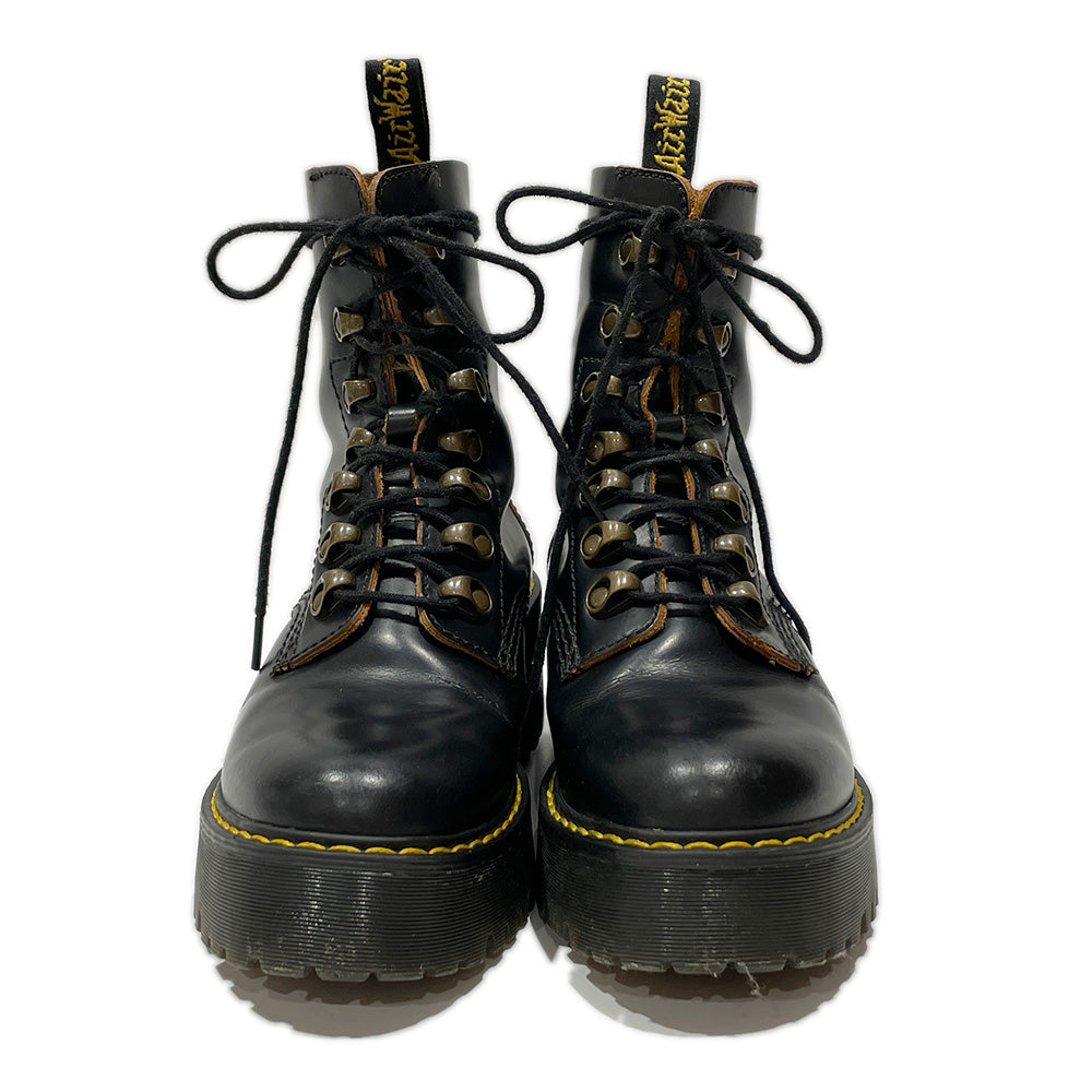 中古AB/使用感小】Dr.Martens ドクターマーチン LEONA レオナ UK3（22.0cm程度）ブーツ 厚底 トレッキング ユニセックス  ブーツ ブラック20453771