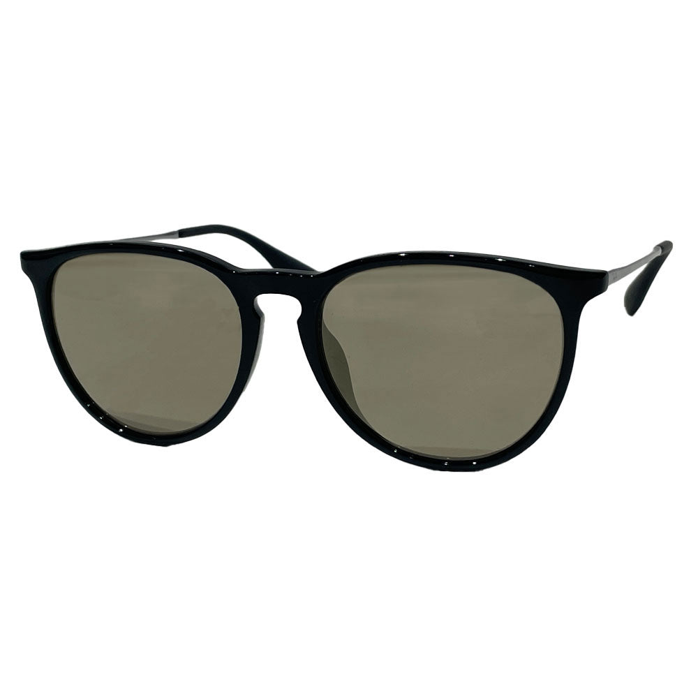 中古A/美品】Ray-Ban レイバン ERIKA 黒ぶち ミラーレンズ コンビ ボストン フルフィット メンズ サングラス RB4171-F  601/5A ブラック20468347