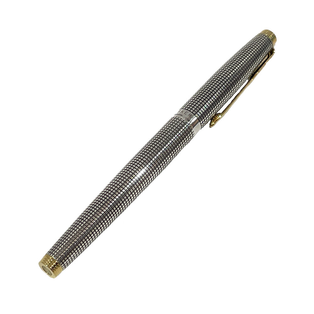 中古A/美品】PARKER パーカー シズレ #75 スターリングシルバー USA製 フラットトップ XF極細字 ユニセックス 万年筆 シルバー 20470909