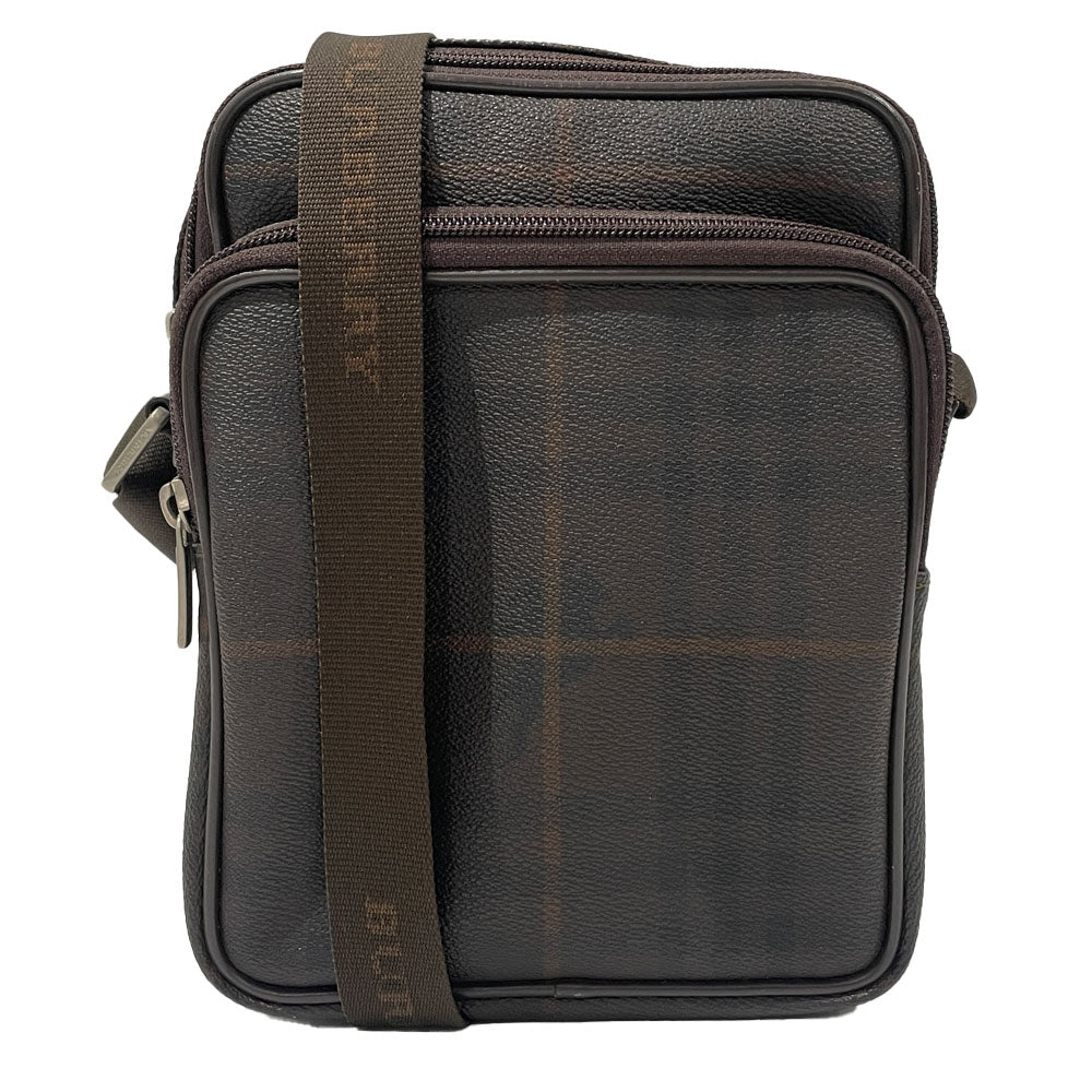 中古B/標準】BURBERRY バーバリー ロンドン チェック ロゴショルダー 斜め掛け レディース ショルダーバッグ ブラウン20473434