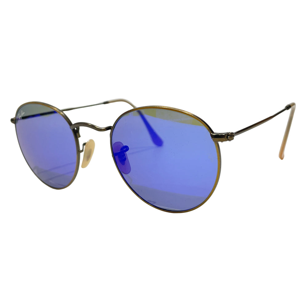 中古AB/使用感小】Ray-Ban レイバン ROUNDMETAL ラウンドメタル ミル打ち ユニセックス サングラス RB3447 167/68  ブロンズ20482214