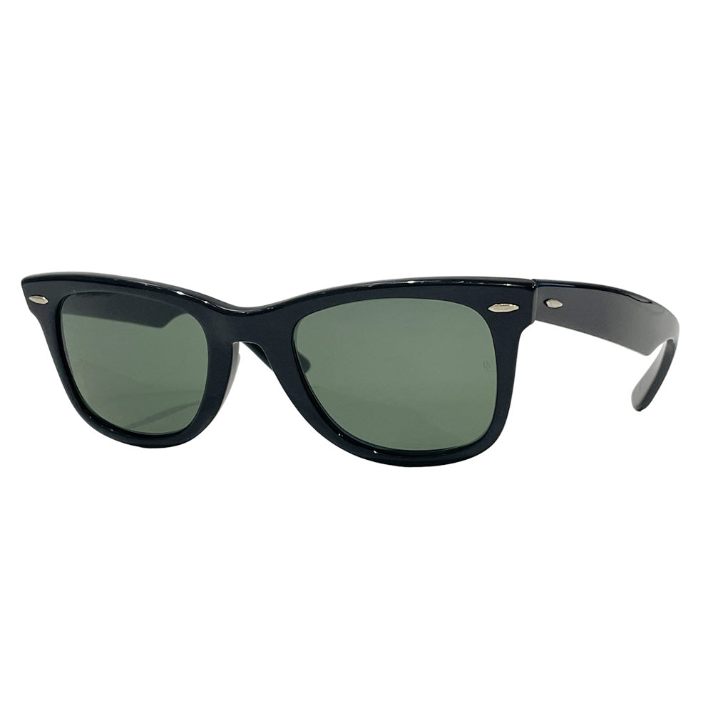 中古AB/使用感小】Ray-Ban レイバン ヴィンテージ ウェイファーラー ウェリントン B&L USA ユニセックス サングラス  ブラック20484028