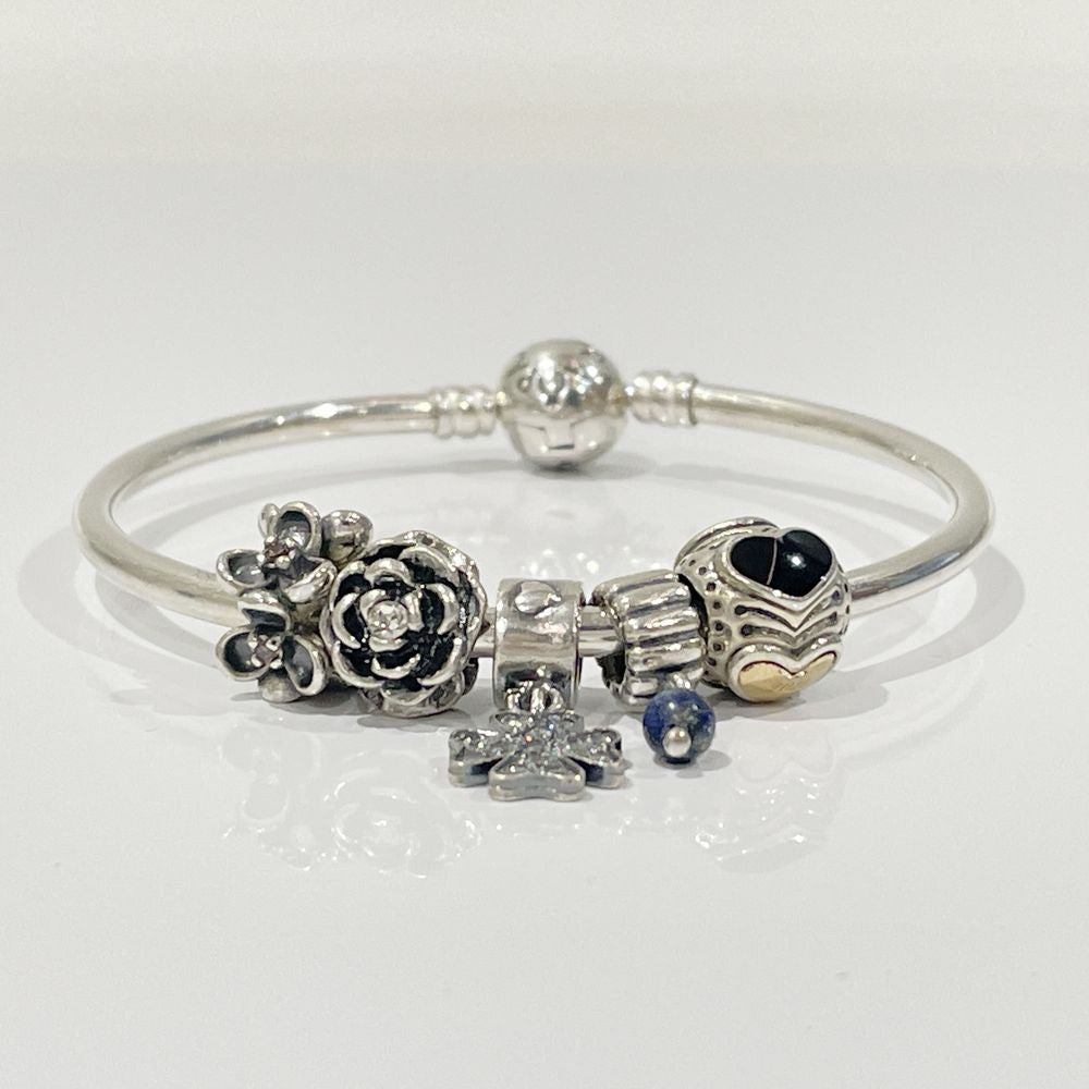 中古B/標準】PANDORA パンドラ チャーム シルバー925 レディース バングル シルバー20484057