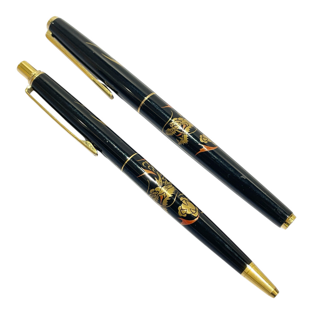 中古AB/使用感小】PILOT パイロット 2点セット 国光会 旧型 ボールペン 龍 竜 蒔絵 14K585 まとめ ユニセックス 万年筆  ブラック20485947