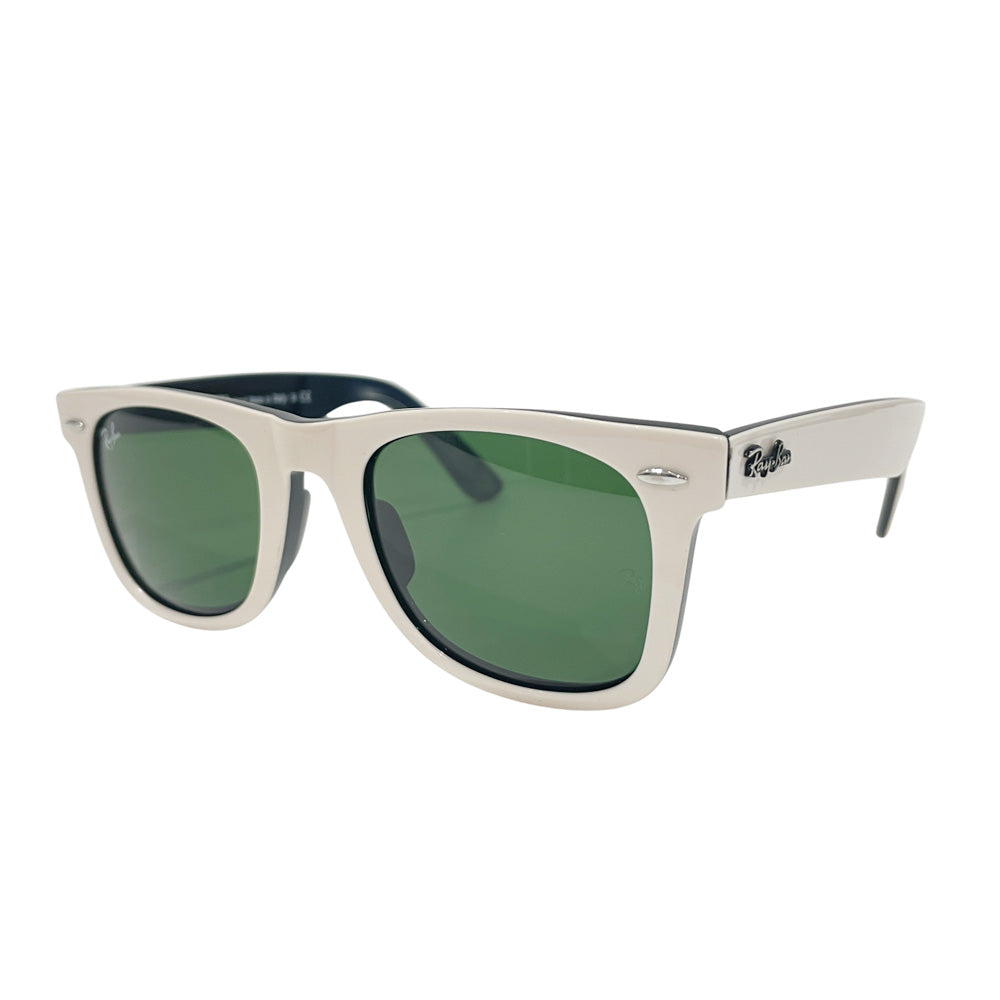 中古B/標準】Ray-Ban レイバン ウェイファーラー ウェリントン 定番人気 ユニセックス サングラス RB2140 956 ホワイト 20488386