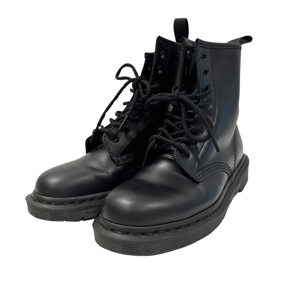 中古A/美品】Dr.Martens ドクターマーチン MONO UK4(JP23.0cm) レースアップ オールブラック 8ホール レディース ブーツ  146020498654