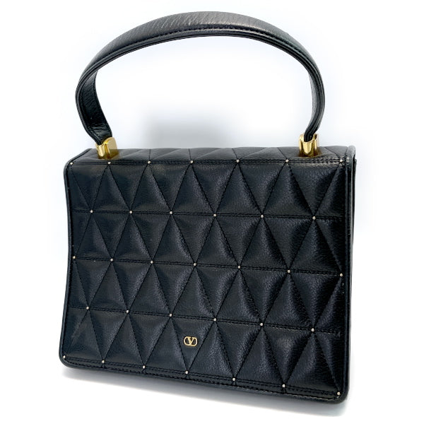 Used AB/Slightly used] Garavani Rare Studded Triangle Stitch Logo Women's Handbag Black 20401276