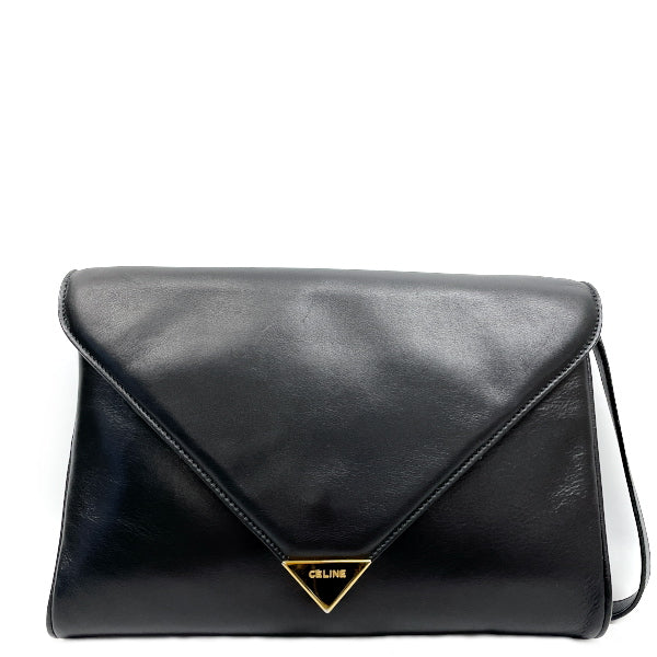 Celine Triangle Shoulder Bag in Black
