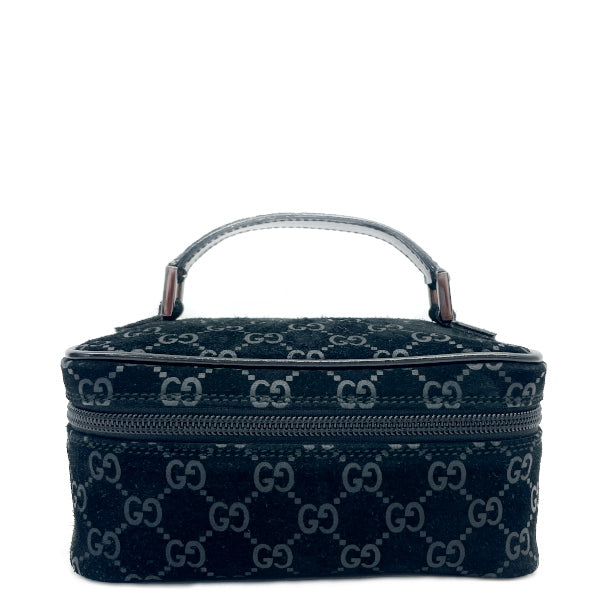 GUCCI Vintage GG Pattern Vanity Mini Cosmetic Pouch Women s Handbag Black Used B Standard 20422917