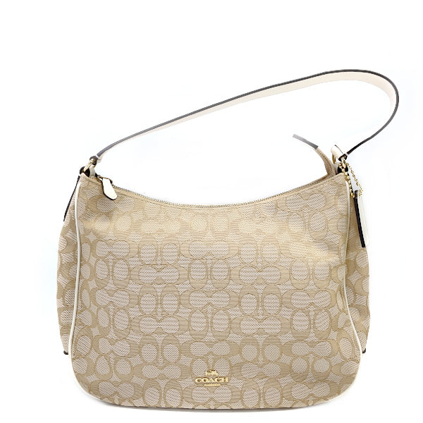 Coach zip shoulder best sale bag in signature jacquard