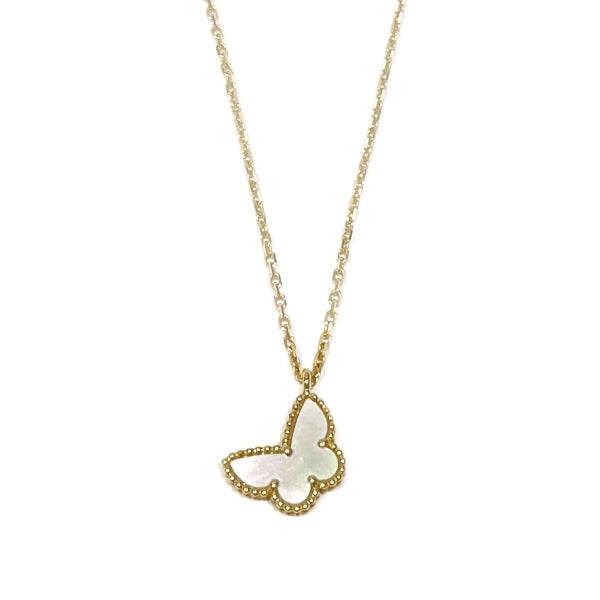 Van Cleef & Arpels Sweet Alhambra Papillon Shell Necklace K18 Yellow Gold  Women's [Used B] 20230907