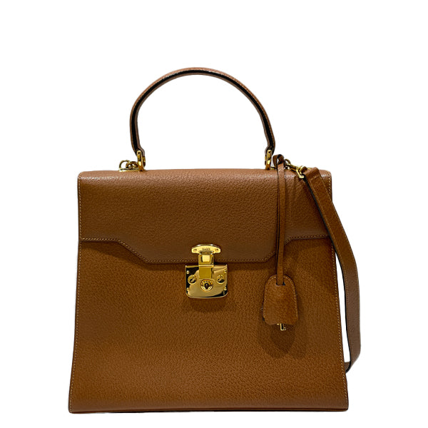 Used AB/Slightly used] GUCCI Vintage Ladylock Top Handle 2WAY Women's  Handbag 000.2110.0192 Brown 20433656