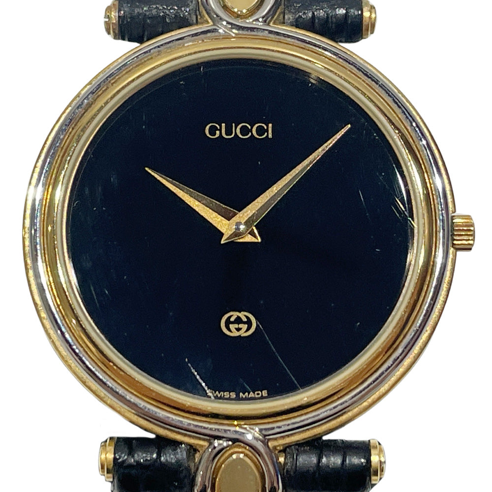 GUCCI(グッチ) ラウンド 4500M 腕時計 GP/レザー レディース【中古】