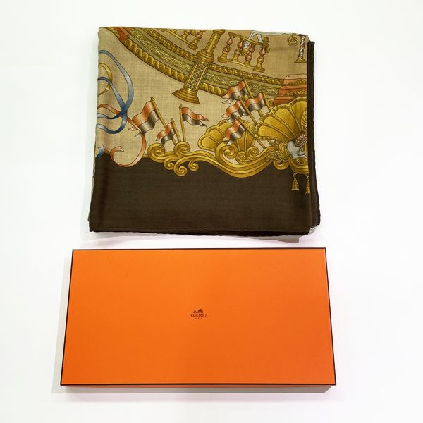 中古AB/使用感小】HERMES エルメス カレジェアン カレ140 LUNA PARK