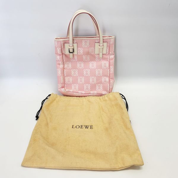LOEWE Anagram Mini Tote Bag Canvas/Leather Women's [Used AB] 20230330