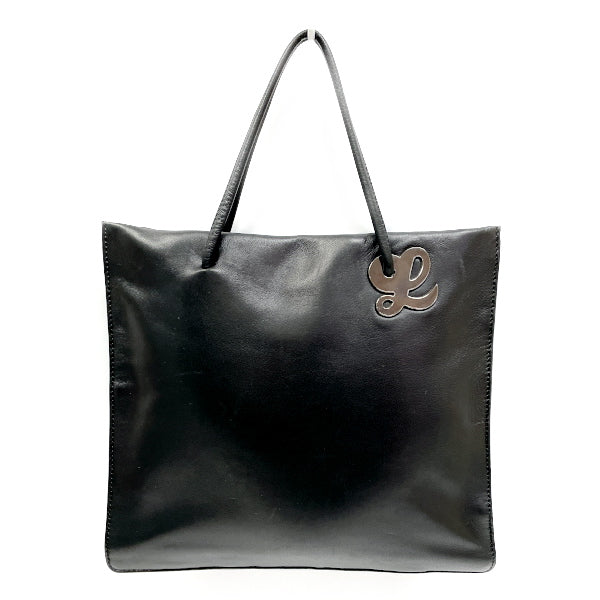 LOEWE Vintage Logo No Gusset Mini Women's Tote Bag Black [Used B/Standard] 20403974