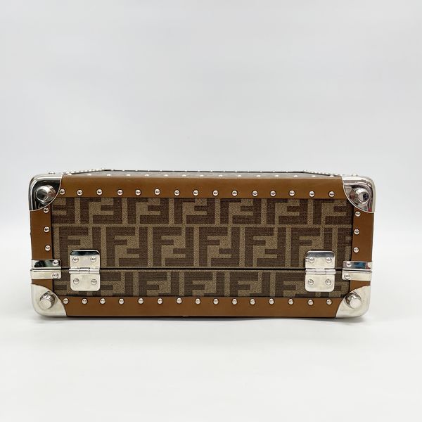 FENDI Zucca 2WAY 小号手提包硬盒男女通用行李箱 7VV134 棕色 [二手 B/标准] 20407032