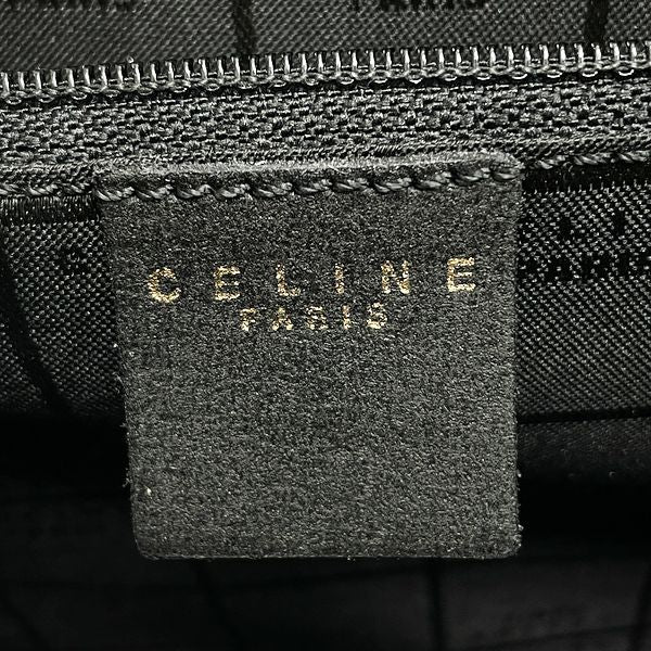 CELINE セリーヌ ヴィンテージ ロゴ プレート レディース ハンドバッグ ブラック 【中古B/標準】 20408612
