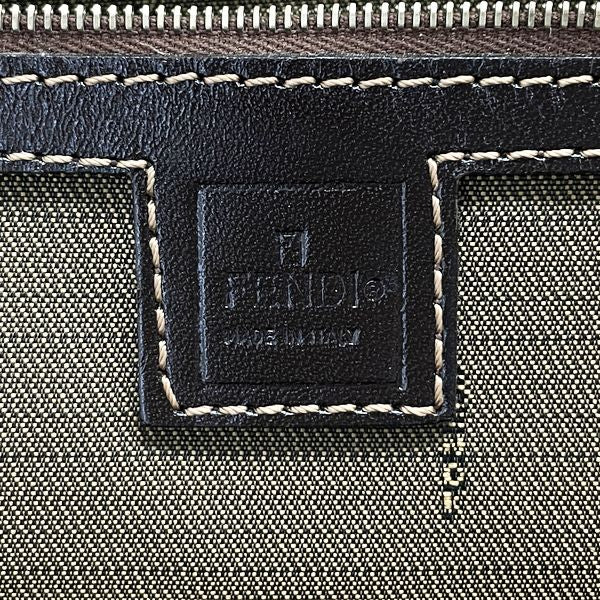 FENDI FF Logo Plate Zucca Handbag Canvas/Leather Women's 20230531