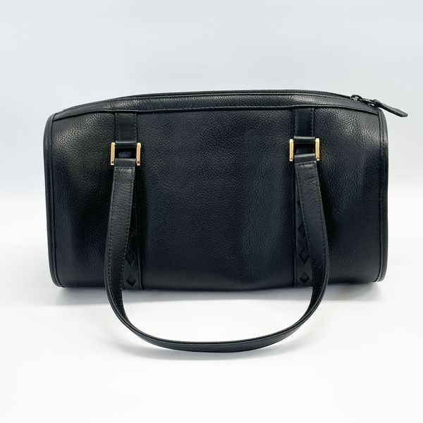 YVES SAINT LAURENT Diamond Cut Mini Handbag Vintage Boston Bag Leather Women's 20230607