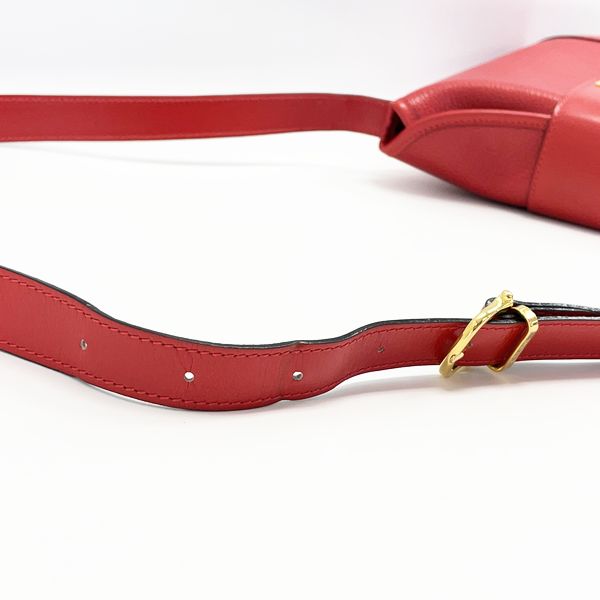 CELINE Ring Hardware Old Vintage Shoulder Bag Leather Women's 20230607