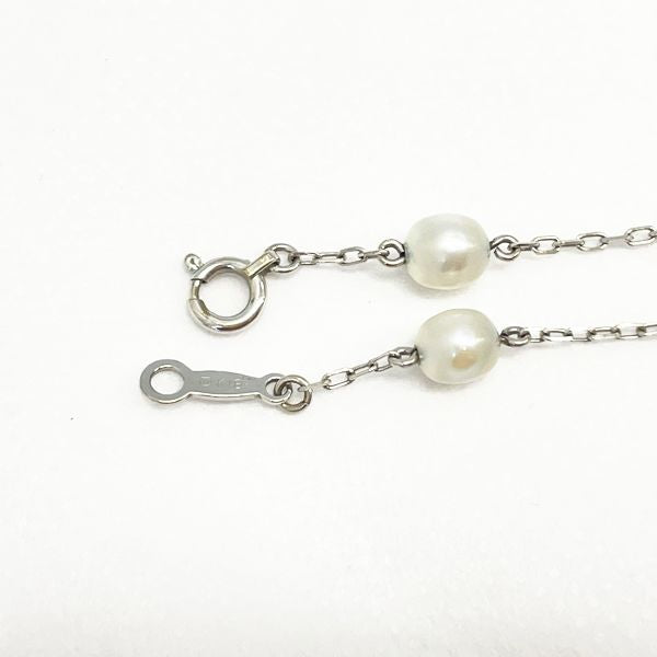 中古B/標準】MIKIMOTO ミキモト 淡水真珠 パール 4.5~4.8mm 8リンク K18WG パール レディース ブレスレット  シルバー20414330