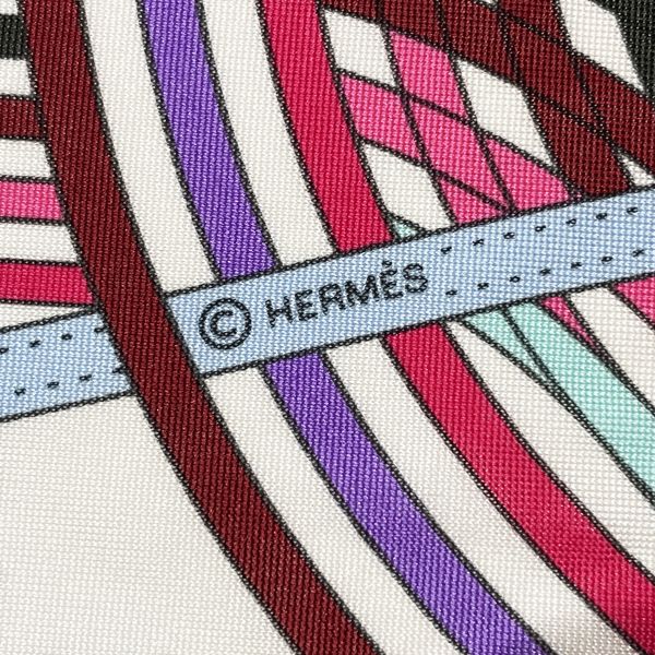 HERMES Smooth Carre 90 LA FABRIQUE DES RUBANS Women's Scarf Multicolor [Used AB/Slightly Used] 20414458