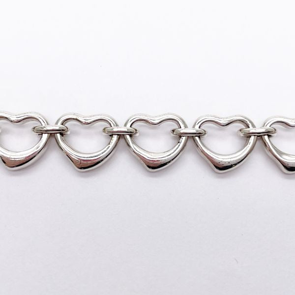TIFFANY&amp;Co. (Rare) Elsa Peretti Open Heart Link Toggle Bracelet Silver 925 Women's [Used B] 20231102