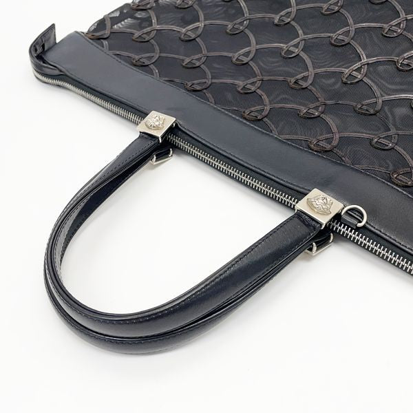 Gianni Versace Medusa Mesh Vintage Tote Bag Leather Women's [Used B] 20230703