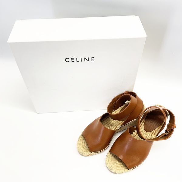CELINE Wedge Mule Sandals Sandals Leather/Wedge Women's [Used B] 20230707