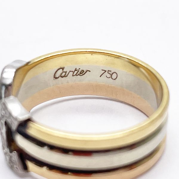 CARTIER(カルティエ) 2C ダイヤ スリーカラー 7号 リング・指輪 K18イエローゴールド/K18ホワイトゴールド/K18ピンクゴールド レディース【中古B】20231222