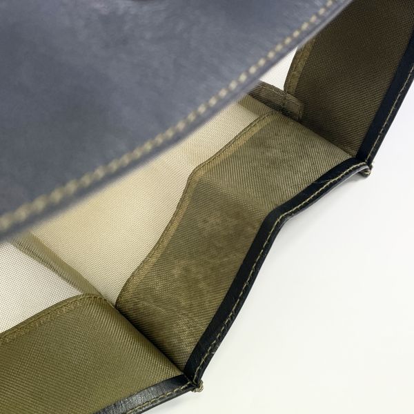 FENDI FF Logo Mesh String Braided Vintage Tote Bag Leather/Nylon Women's [Used B] 20230720