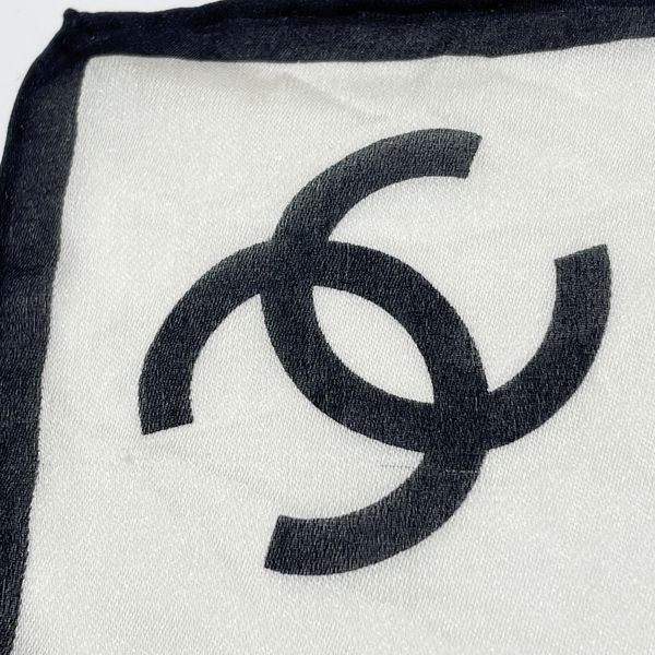 CHANEL Cocomark Camellia See-through All-over Pattern Women's Scarf Black x Beige [Used B/Standard] 20421452