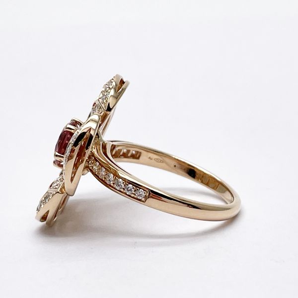 BVLGARI Diva Dream Pink Tourmaline Diamond Ring 355897 No. 14 Ring K18 Pink Gold Women's [Used AB] 20230726