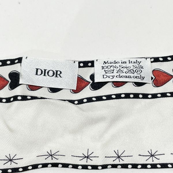 Christian Dior Mitza La Roue de la Fortune Wheel of Fortune Heart Women's Scarf White [Used B/Standard] 20422924