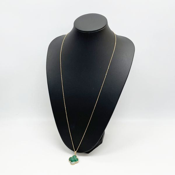 Van Cleef &amp; Arpels Magic Alhambra Malachite Long Necklace K18 Yellow Gold Women's [Used A] 20230731