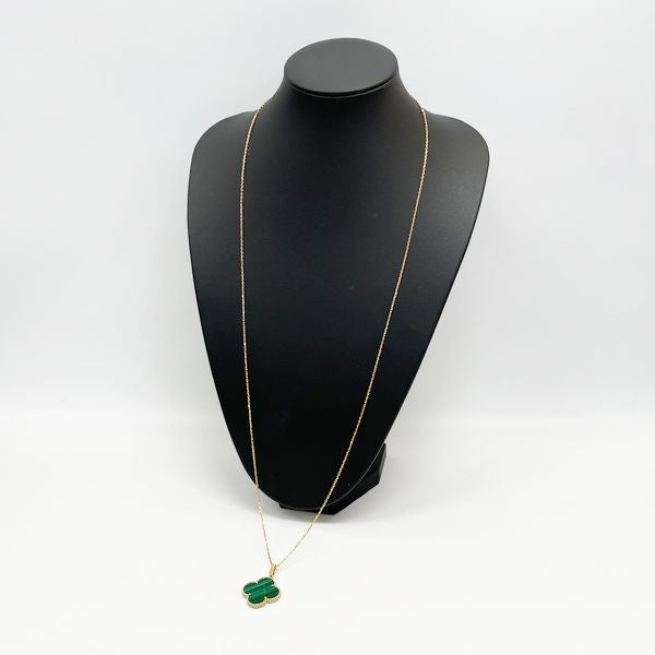 Van Cleef &amp; Arpels Magic Alhambra Malachite Long Necklace K18 Yellow Gold Women's [Used A] 20230731