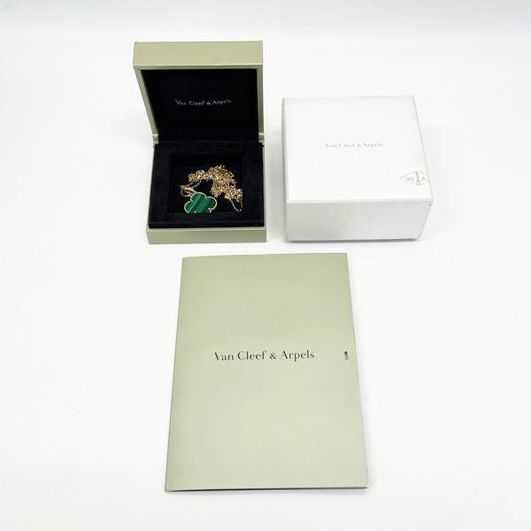 Van Cleef &amp; Arpels Magic Alhambra 孔雀石长项链 K18 黄金 女士腕表 [二手 A] 20230731