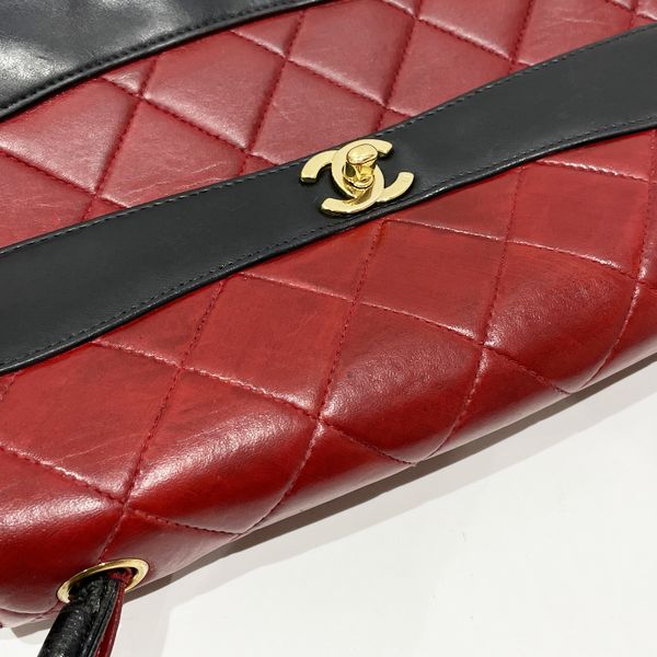 CHANEL(シャネル) マトラッセ ワンショルダー バイカラー 肩掛け ヴィンテージ ショルダーバッグ ラムスキン レディース【中古B】20230908