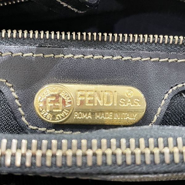 FENDI 复古山核桃 FF 徽标单肩包 女士单肩包 棕色 x 黑色 [二手 AB/轻微二手] 20431160