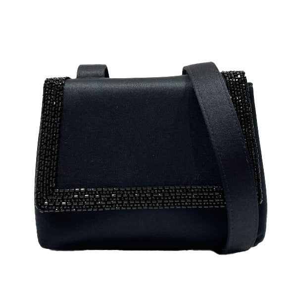 CHANEL Cocomark Beads Mini Crossbody Vintage Shoulder Bag Satin Women's [Used A] 20231013