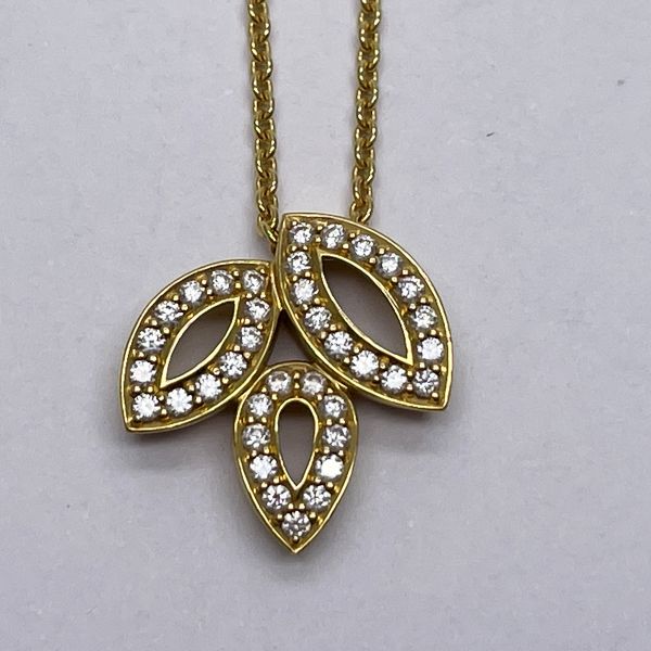 HARRY WINSTON Lily Cluster Mini Necklace K18 Yellow Gold/Diamond Ladies [Used AB] 20231019