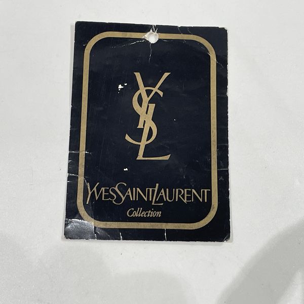 中古B/標準】YVES SAINT LAURENT イヴ・サンローラン ヴィンテージ YSLロゴ プレート 斜め掛け レディース ショルダーバッグ  グレー20437992