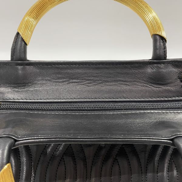 FENDI(フェンディ) プレート ハンドル 2WAY スクエア ヴィンテージ ハンドバッグ レザー レディース【中古AB】20231028