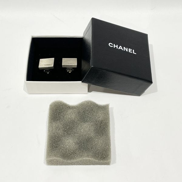 CHANEL(シャネル) ロゴ スクエア ストライプ 99A イヤリング メタル レディース【中古B】20231104