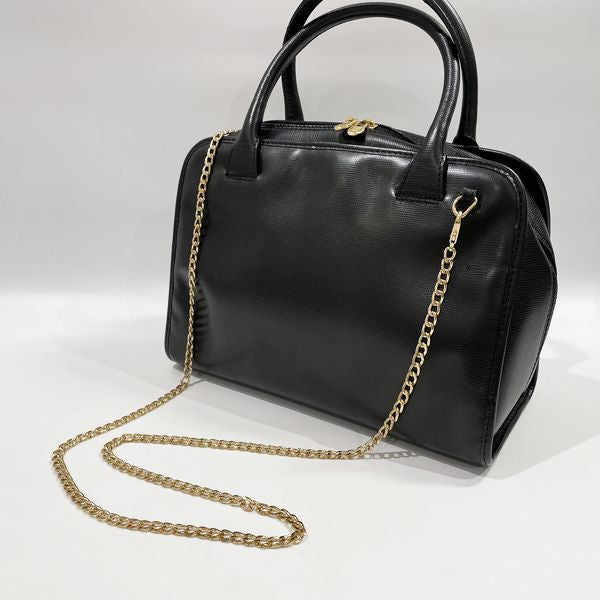 CELINE(セリーヌ) サークルロゴ 2WAY チェーン ヴィンテージ ハンドバッグ レザー レディース【中古B】20231120