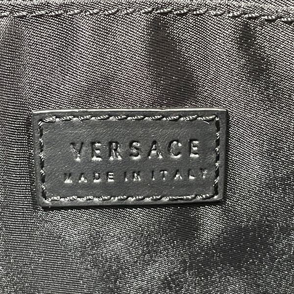 VERSACE(ヴェルサーチ) メデューサ パンチング 2WAY クラッチ 斜め掛け ショルダーバッグ レザー メンズ【中古AB】20231105