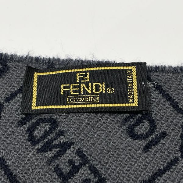 FENDI(フェンディ) ロゴ フリンジ マフラー メンズ【中古B】20231111