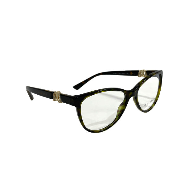 BVLGARI Glasses Eyewear 52RO15 Diva Dream 4119-B Rhinestone Havana Sunglasses [Used A]