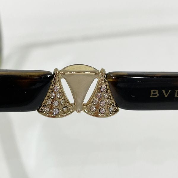 BVLGARI(ブルガリ) 眼鏡 アイウェア 52ロ15 ディーバ ドリーム 4119 ラインストーン ハバナ サングラス  ユニセックス【中古A】20231116